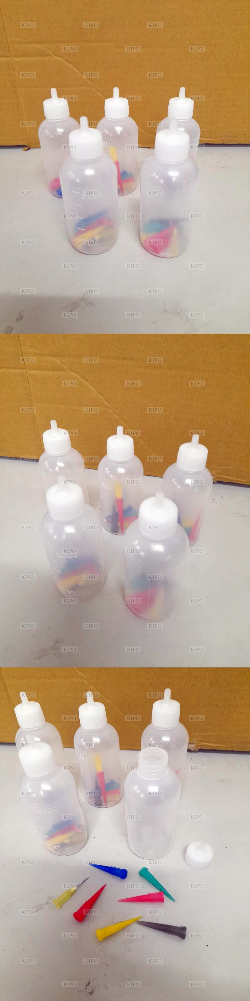 KIPO-果醬畫壺送勾线筆繪畫瓶工具盒塑料手提小箱拉線創意盤飾學生套裝5個壺35個頭-CQF005104A