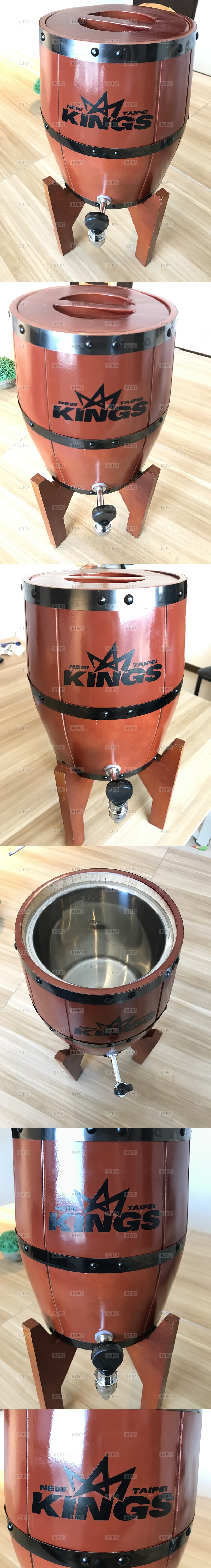 KIPO-啤酒桶不鏽鋼酒桶原木酒桶酒炮3L橡木桶可另訂製LOGO-NFR001117A